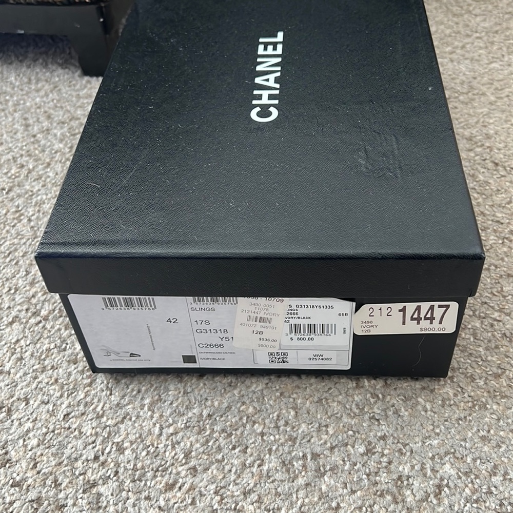 Chanel shoes, ivory and black